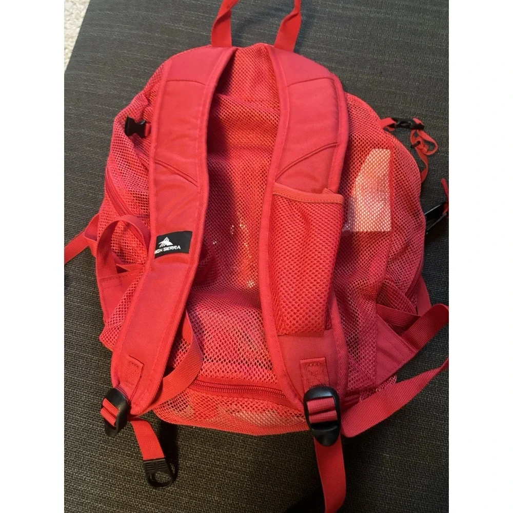 High Sierra Red Mesh Hiking Backpack GG1‎